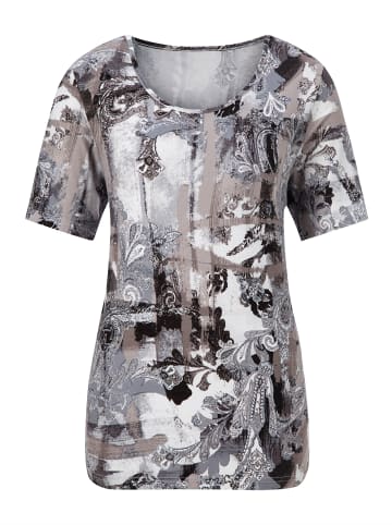 WITT WEIDEN Shirt in taupe-gemustert