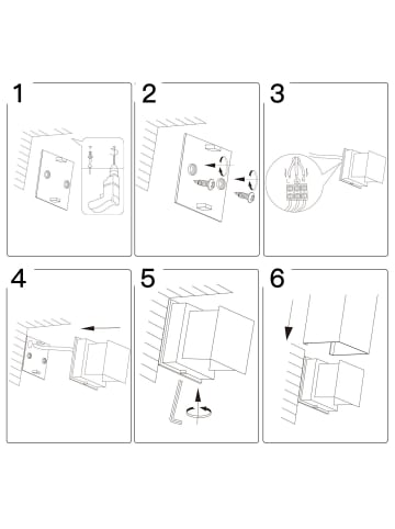 ZMH Wandleuchte ZMH LED 5W in weiß modern 3000K warmweiß IP65 Wandlampe