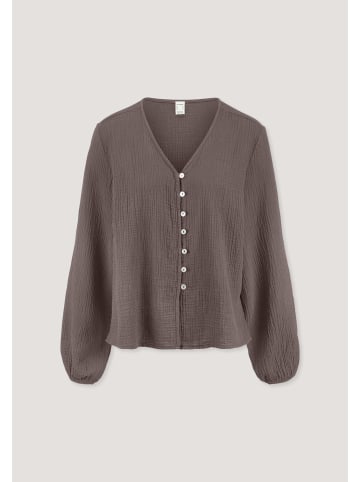 Hessnatur Hessnatur Musselin Bluse Relaxed aus reiner Bio-Baumwolle in mocca