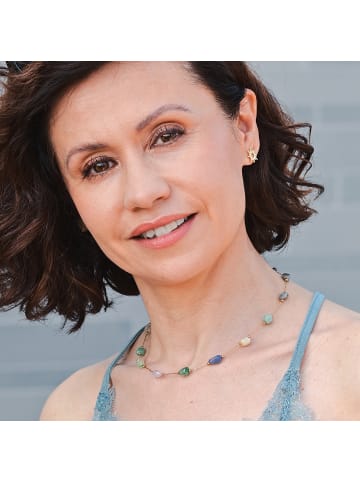 Adeliás Damen Ohrringe – Ohrstecker aus 925 Silber mit Zirkonia in silber