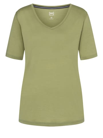 super.natural Merino T-Shirt in grün