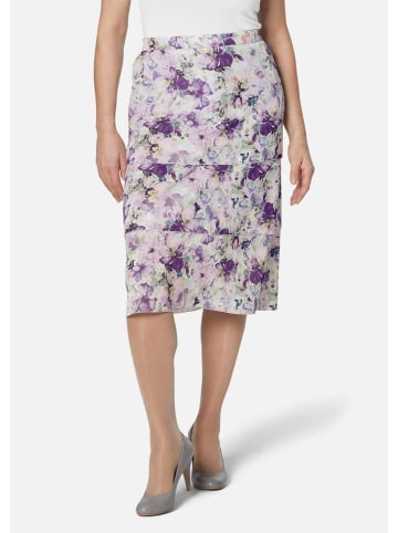 GOLDNER Kurzgröße: Druckrock Leicht schwingender Druckrock in waldbeere-lindgrün