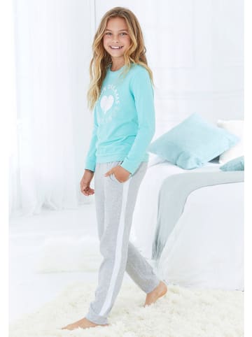 Buffalo Pyjama in mint-grau-meliert