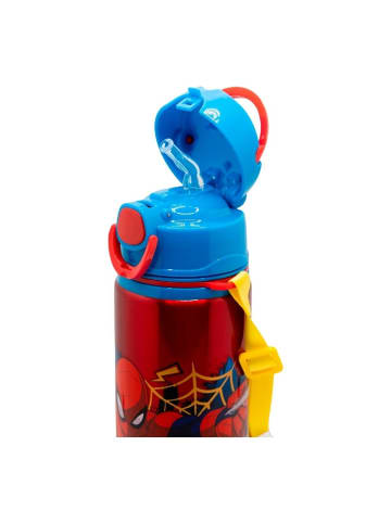 MARVEL Spider-Man Aluminium Trinkflasche 730ml mit Strohhalm & Tragegurt