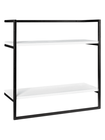 Beliani Handtuchhalter BETANIA in Schwarz/Weiß - (W) 45 x (H) 45 x (L) 18 cm