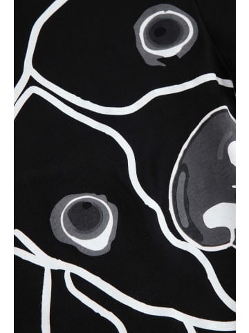 MOKIDA Baumwoll-T-Shirt mit kurzen Ärmeln in schwarz