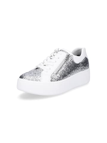 WALDLÄUFER Sneaker Nicky in Silber Weiß Glitzer