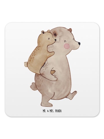 Mr. & Mrs. Panda Untersetzer Papa Bär ohne Spruch in Weiß