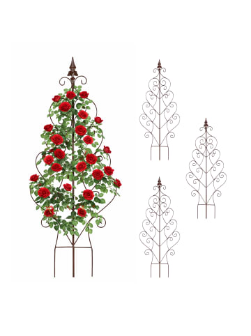 relaxdays 4 x Rankgitter in Braun - (B)40 x (H)100 cm