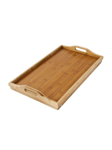 relaxdays Betttablett in Natur - (B)60 x (H)23 x (T)30 cm