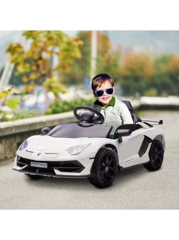 HOMCOM LAMBORGHINI Kinder Elektroauto3-5 Jahre Weiß