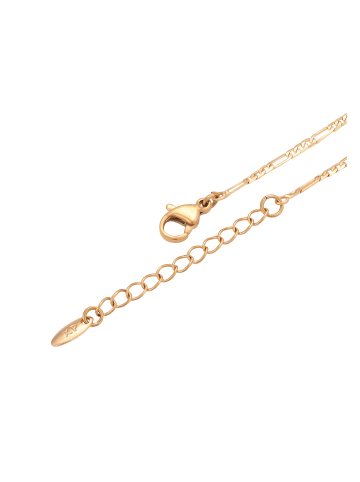 faina Women Chain Link Bracelet With Charms in Rose Gold Red