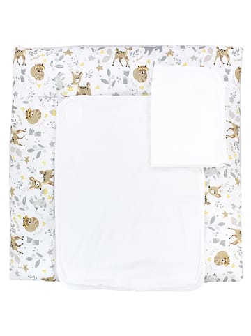 TupTam Wickelauflage inkl. 2 Frotteebezüge in beige/weiß