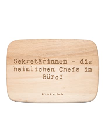 Mr. & Mrs. Panda Schneidebrett Spruch Sekretärin Chefin mit Spruch in Transparent