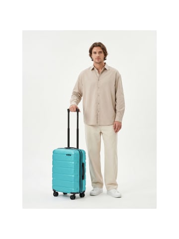 Franky Munich 4.0 4 Rollen Kabinentrolley S 53 cm mit Dehnfalte aqua dull