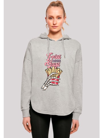 F4NT4STIC Oversized Hoodie Anti Valentinstag Fries in grau
