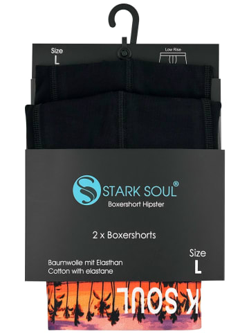 Stark Soul® Boxershorts - Sunset 2er Pack in schwarz