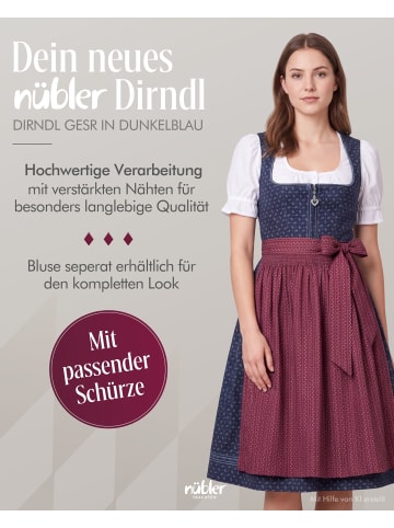 MarJo Midi Dirndl Gesr in Dunkelblau