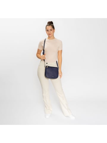 Lazarotti Bologna Leather Umhängetasche Leder 25 cm in navy
