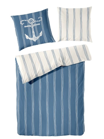 Hahn Bettwäsche Renforce Anchor in blau