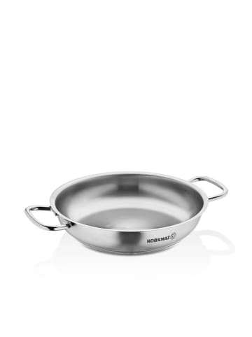 Korkmaz Korkmaz Proline Paella Bratpfanne ø36 cm - 18/10-Edelstahl - 6 L in Silber
