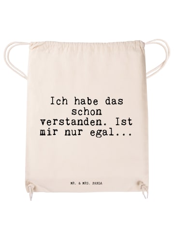 Mr. & Mrs. Panda Sportbeutel Ich habe das schon... mit Spruch in Creme