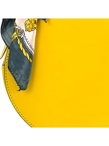 Florence Florence Schultertasche Leder gelb ca. 18cm