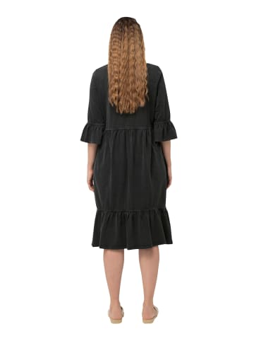 Ulla Popken Jerseykleid in graphitgrau