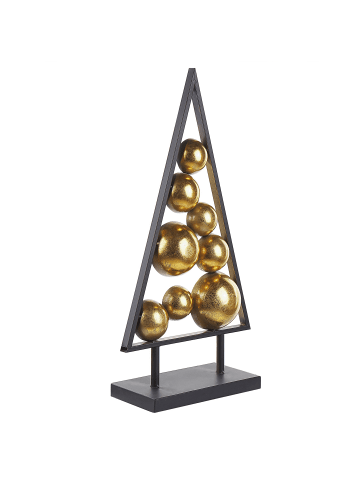 Beliani Dekofigur RANUA in Schwarz/Gold - (W) 32 x (H) 65 x (L) 14 cm