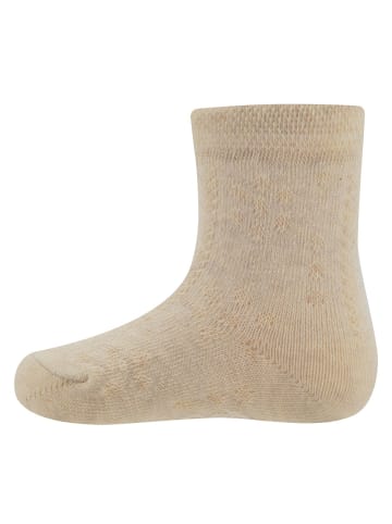 ewers 2er-Set Socken 2er Pack GOTS Pferde/Uni in rosenwasser-beige mel.