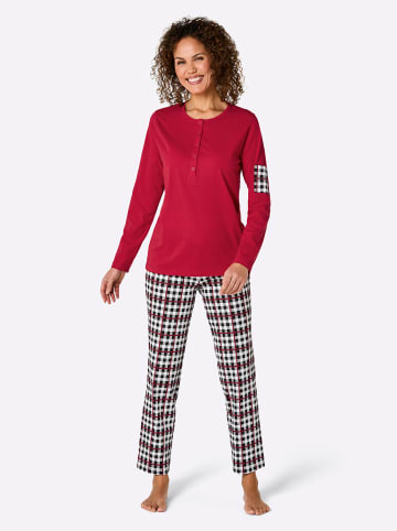 WITT WEIDEN Schlafanzug in rot-schwarz-kariert