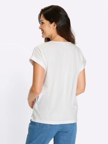 Sieh an! Kurzarmshirt in weiß-gelb