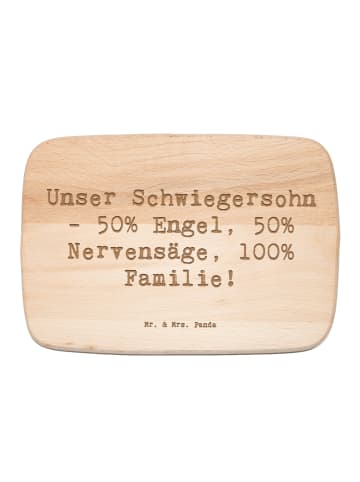 Mr. & Mrs. Panda Schneidebrett Spruch Schwiegersohn Engel Nerven... in Transparent
