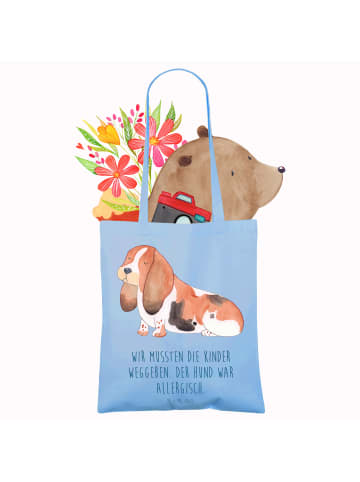 Mr. & Mrs. Panda Tüte Hund Basset Hound mit Spruch in Sky Blue