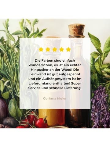 MuchoWow Leinwand bilder Kräutertisch (BxH)