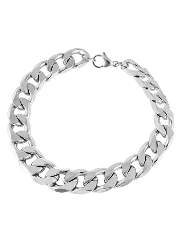 Adeliás Herren Edelstahl Armband 22 cm in silber
