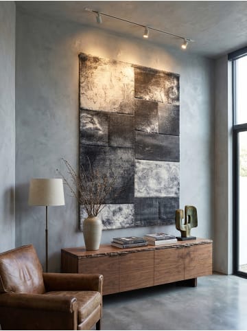 KADIMA DESIGN Teppich Kurzflor Waschbar Karo LATEMAR Strapazierfähig OEKO-TEX in Grau