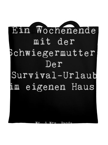 Mr. & Mrs. Panda Schultasche Spruch Schwiegermutter Abenteuer mi... in Schwarz