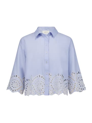 CARTOON Casual-Bluse mit Stickerei in Hellblau