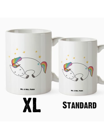 Mr. & Mrs. Panda XL Tasse Einhorn Nacht ohne Spruch in Weiß