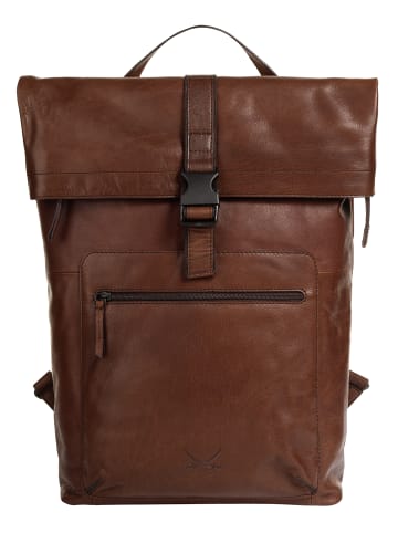 Sansibar Rucksack echt Leder in cognac