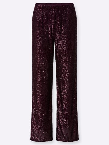 Heine Paillettenhose in burgund