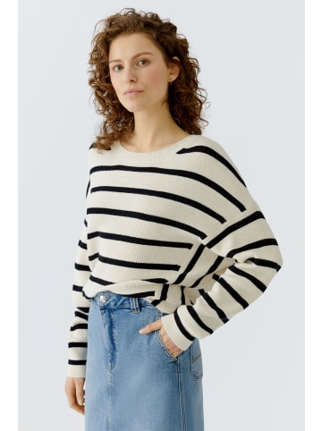 Oui Pullover in white black