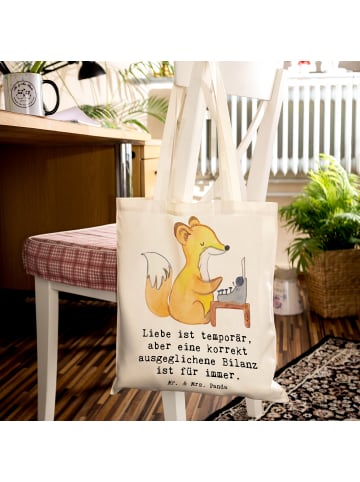 Mr. & Mrs. Panda Umhängetasche Buchhalter Weisheit mit Spruch in Creme