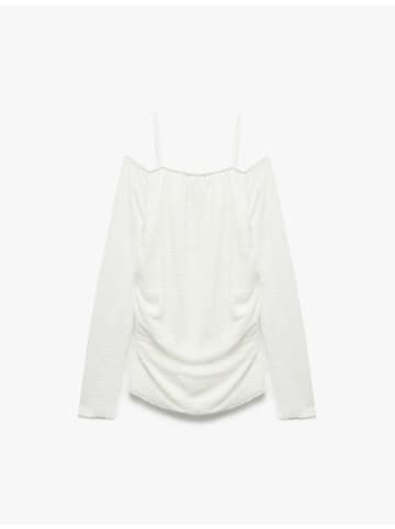KOTON BLUSE LS in Ekru
