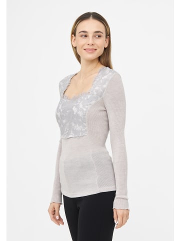 TOOCHE Langarmshirt "Grey Orchid" in grau