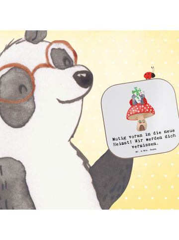 Mr. & Mrs. Panda Untersetzer Tasse Umzug in eine neue Stadt mit ... in Weiß