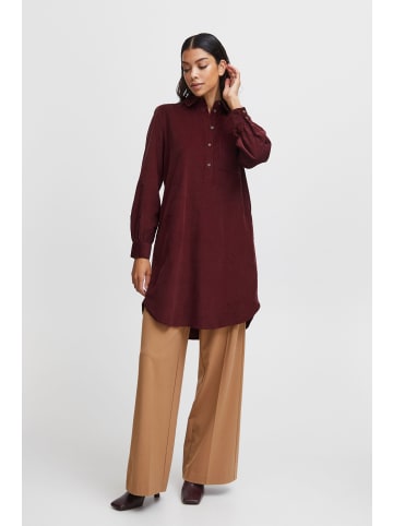 b.young Blusenkleid BYDINIA LONG SHIRT - 20812180 Klassische Tunika in Cordoptik in Rot