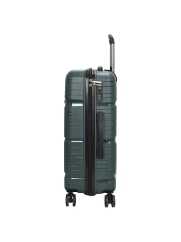 D&N Travel Line 4300 - 4-Rollen-Trolley M 66 cm (black) in dark green