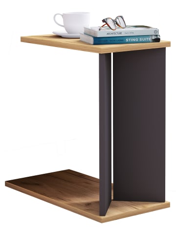 VCM  Holz Beistelltisch Couchtisch Sofatisch Nachto M in Honig-Eiche / Anthrazit
